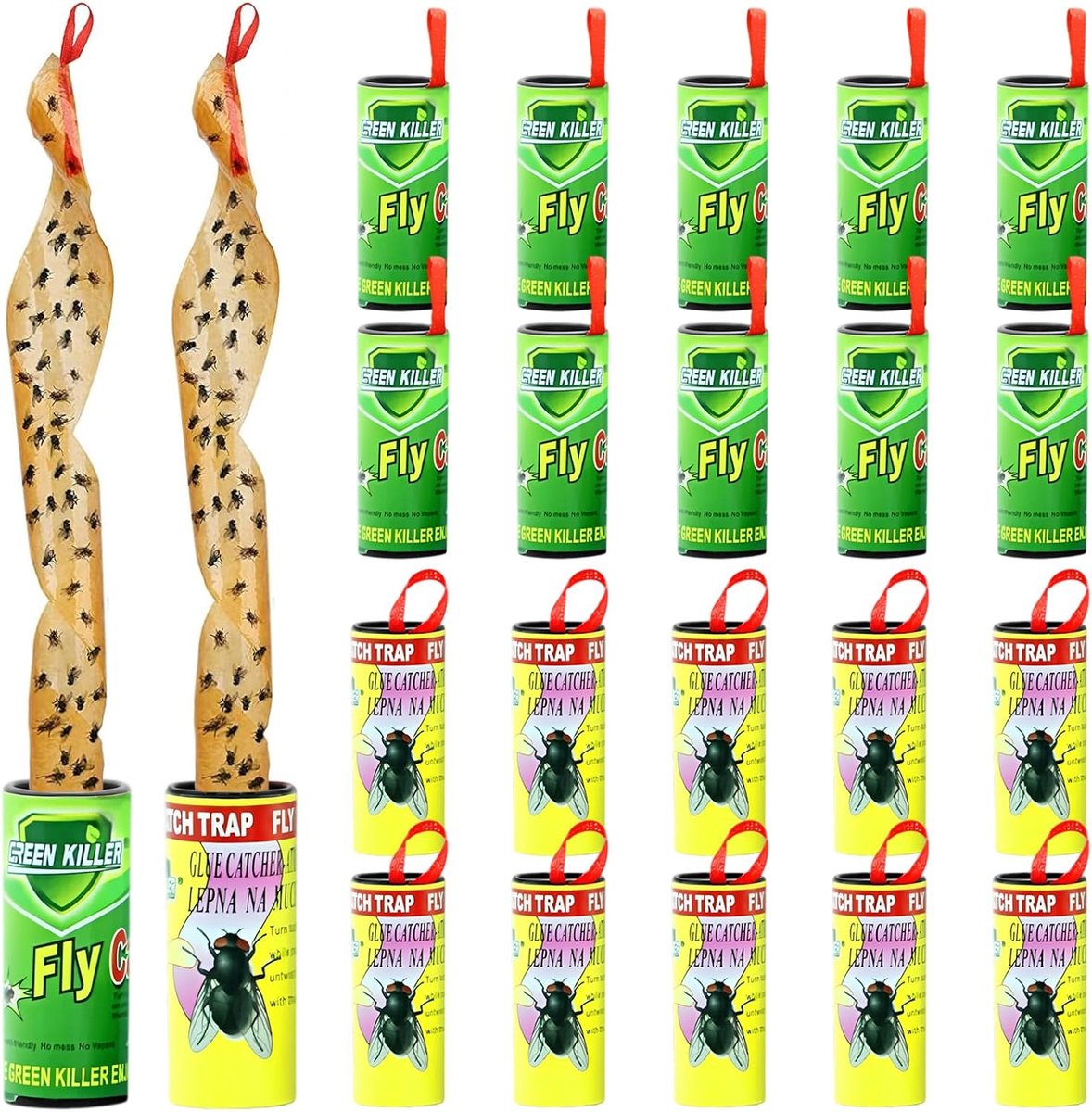 Vliegenvallen op rol - waterdichte papieren - sterke lijm - ideaal voor binnen en buiten - ShopVlot