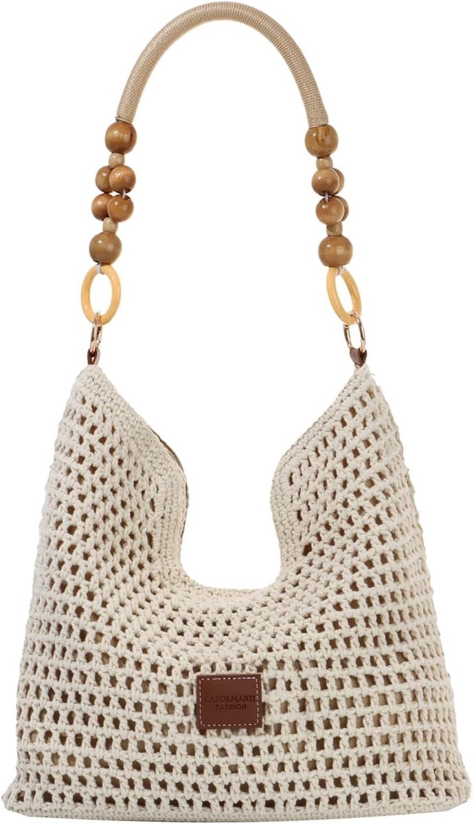Zomer Haak Tote Bag voor Vrouwen - Boho Strandtas, Ideaal voor Vakantie en Reizen met Aesthetic Ontwerp