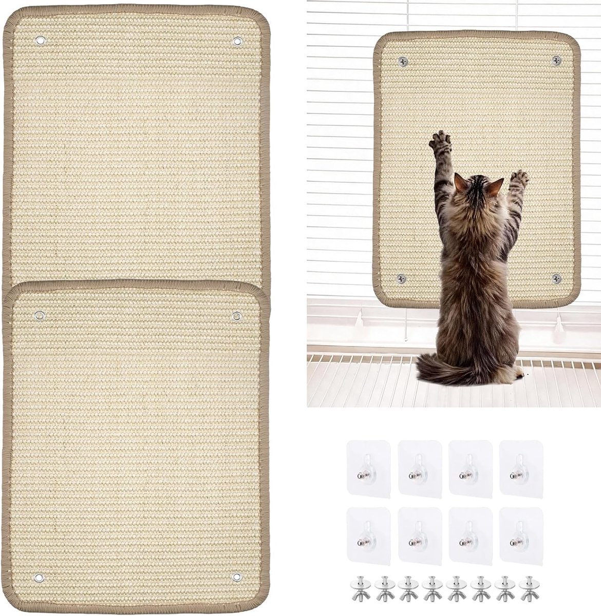 Set van 2 sisal krabmat 40 x 30 cm