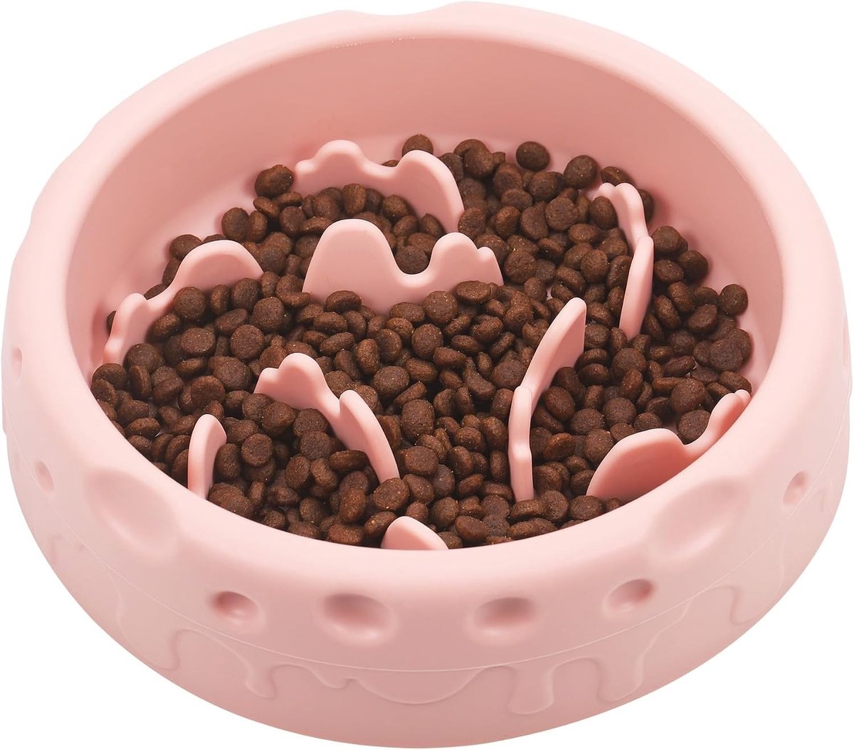 Langzame Eetbak voor Honden en Katten met Antislip Zuigbasis en Spiral Design, Gezond Eten, Verbeterde Spijsvertering en Vermindering van Overeten
