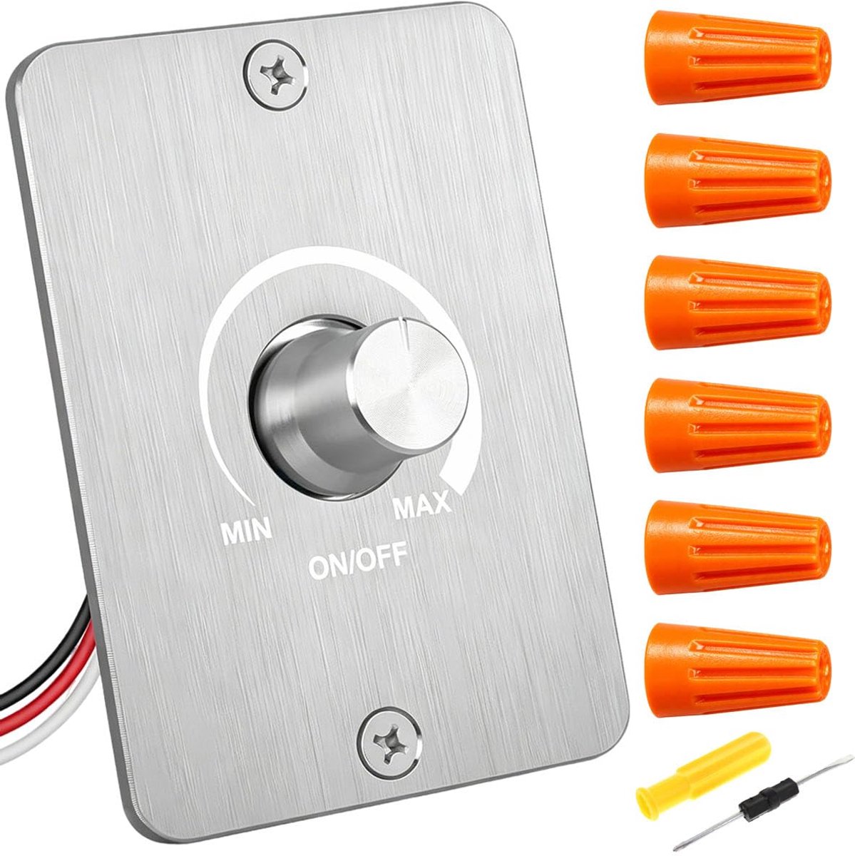 PWM Led-dimschakelaar, DC 12 V, dimschakelaar, 3-draads traploze dimmer, laagspanningsschakelaar met draaiknop - ShopVlot