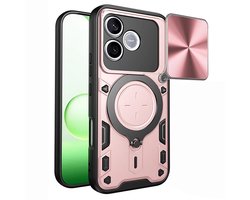 Hoesje geschikt voor HONOR 600 Lite - Techsuit CamGuard Pro Back Cover - Roségoud
