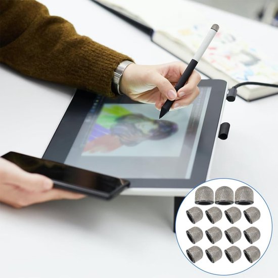 Ticha Vervangende punt: verpakking met 15 reservepunten voor touchscreen-pennen van rubber (buitendiameter 6,3 mm - ShopVlot — afbeelding 4