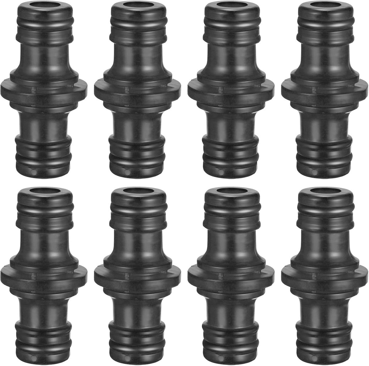 Dubbele Slangverbinder voor Veilige Aansluiting, Twee-Weg Koppeling voor Tuin- en Huishoudslangen, Set van 8 Stuks voor Efficiënt Watergebruik
