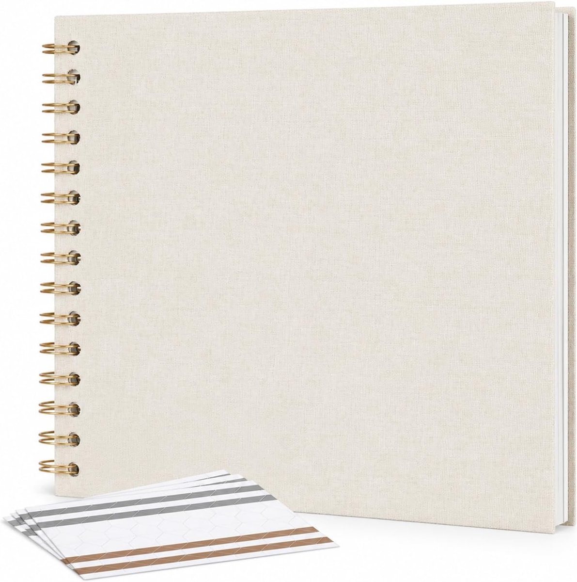 Fotoalbum om zelf vorm te geven, 20,5 x 20,5 cm, scrapbook met 40 witte zuurvrije pagina's voor bruiloft, verjaardag - ShopVlot