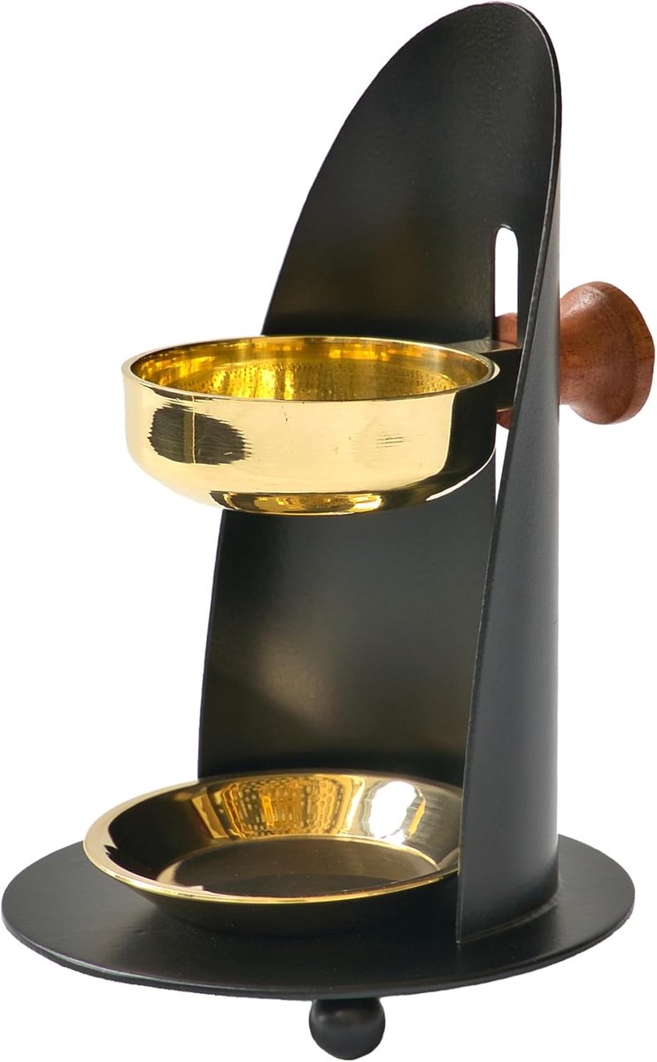 Original Crottendorfer Incense Burner, Brass in Black, Height-Adjustable Incense Burner, Made in Germany - ShopVlot