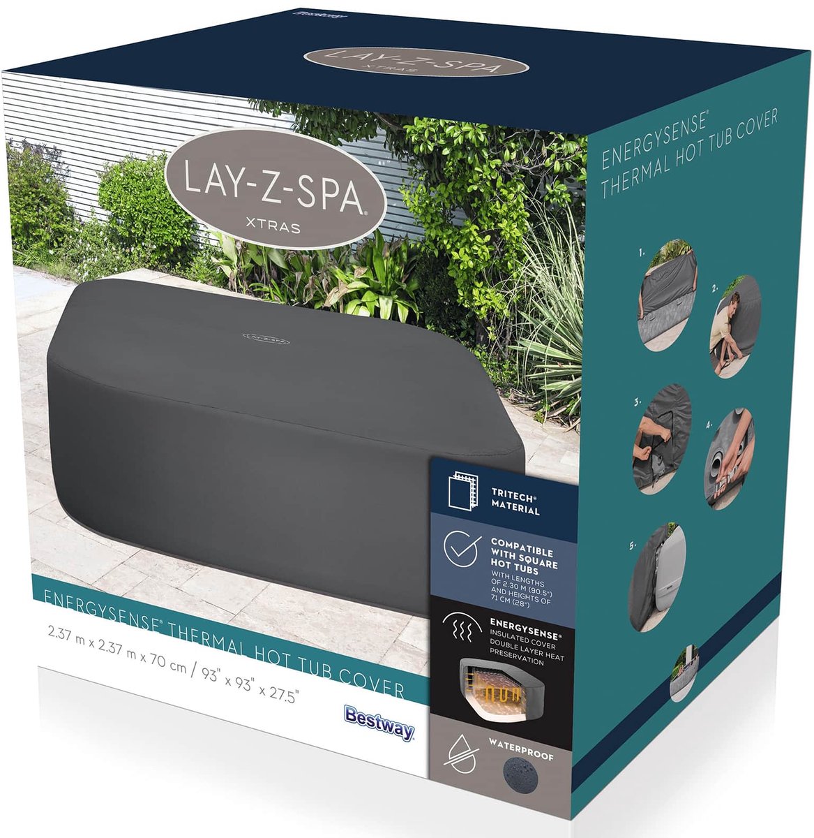 Lay-Z-Spa EnergySense Insulating Protective Cover - 230 x 230 cm