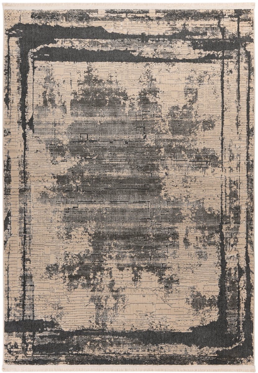 Dutch XXL Modern Vloerkleed | Tapijt | Adela | Kader | Grijs | 120x170 cm