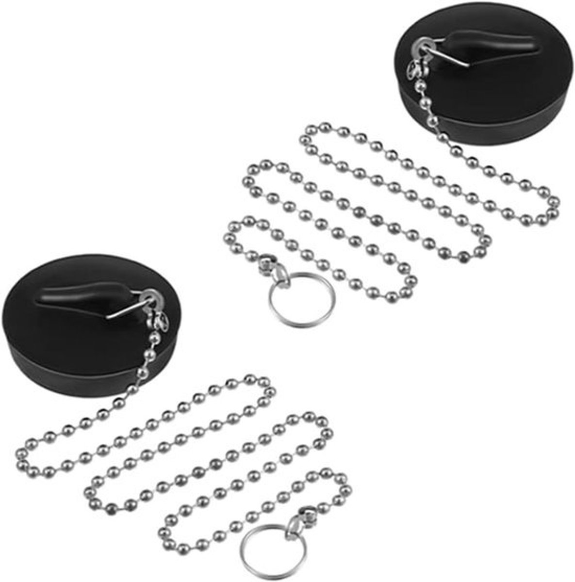 Universele afvoerstop voor badkuip en wastafel - 2 stuks - Diameter 40 cm