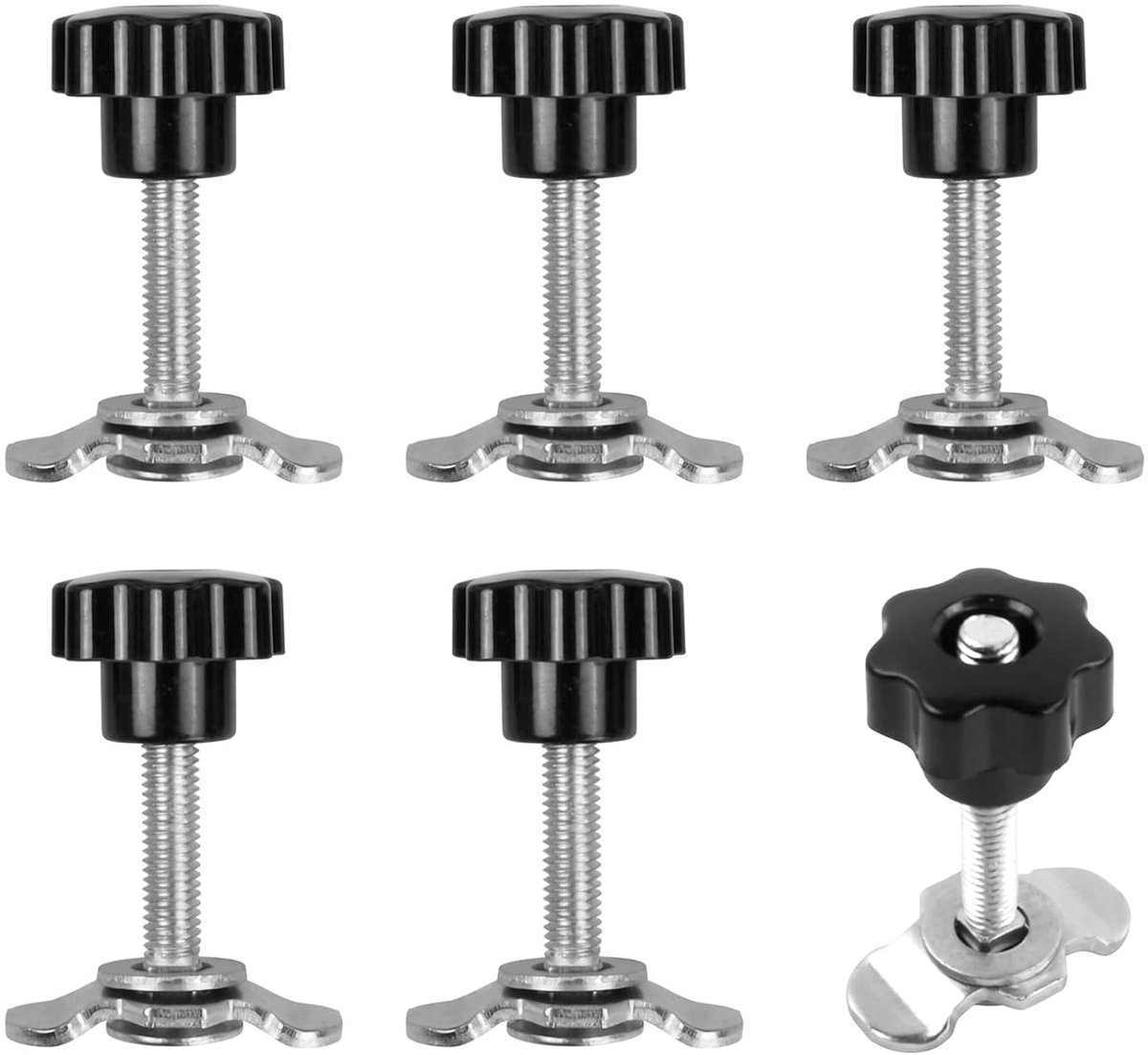 6 stuks schroefverbindingen voor vliegtuigrail M8 x 60 mm