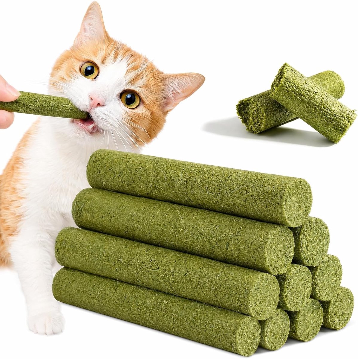 Natuurlijke Kattenkruid Kauwsnacks voor Tandverzorging, Haarbalverwijdering en Speelplezier