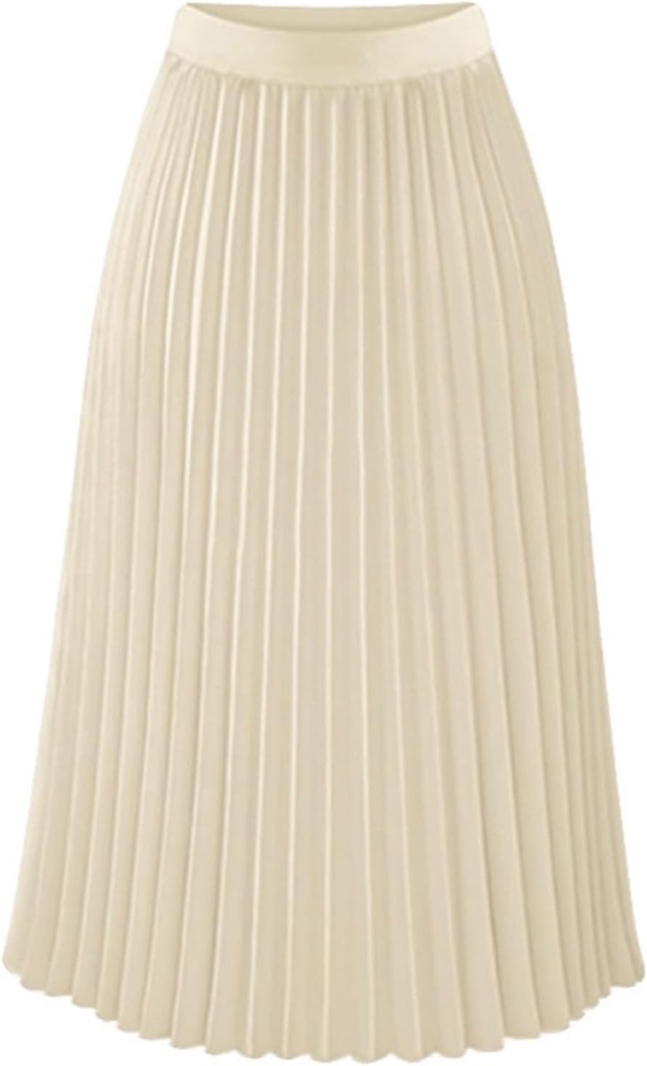 Damesrok met hoge taille, trapezium, uitlopend, portemonnee, geplooid, potlood, satijn, fluweel, tule, linnen, katoen, denim, zacht, sexy, A113