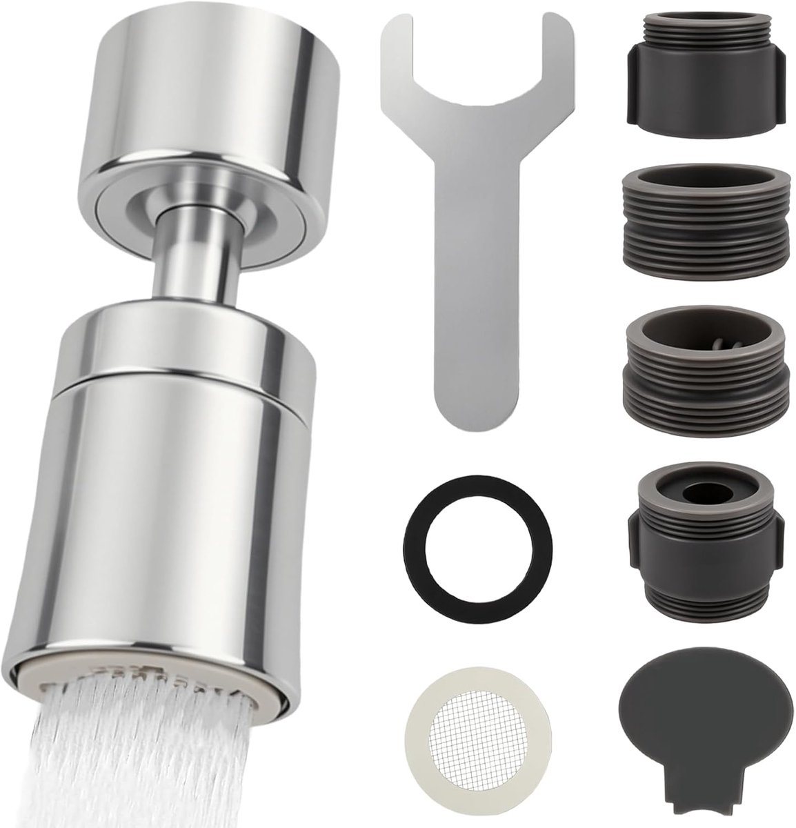 Tap Attachment, Rotating Aerator, 360° Rotatable, 3 Modes, Water Tap, Bubbler Filter, Extension with Spray Function - ShopVlot