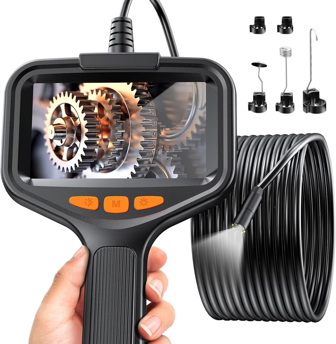 Professional Endoscope, 1920P HD, Endoscope Camera, Waterproof IP67, Inspection Camera with 8 LED Bulbs, Industrial - ShopVlot