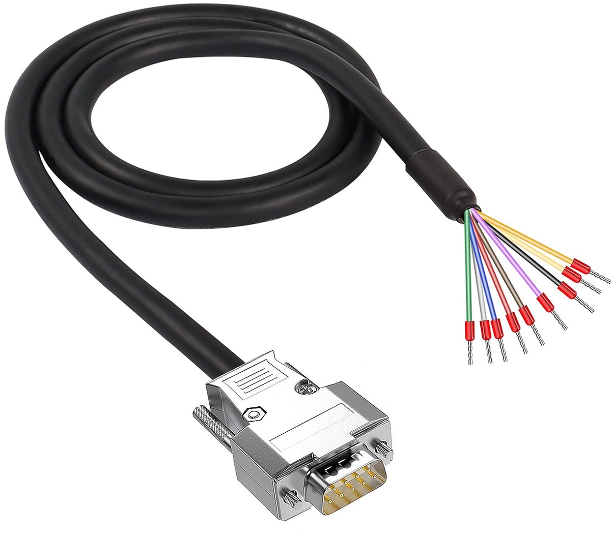 XMSJSIY DB9 serial cable DB9 RS232 D-SUB plug to 9 pin bare wire breakout board 22AWG replacement serial port - ShopVlot