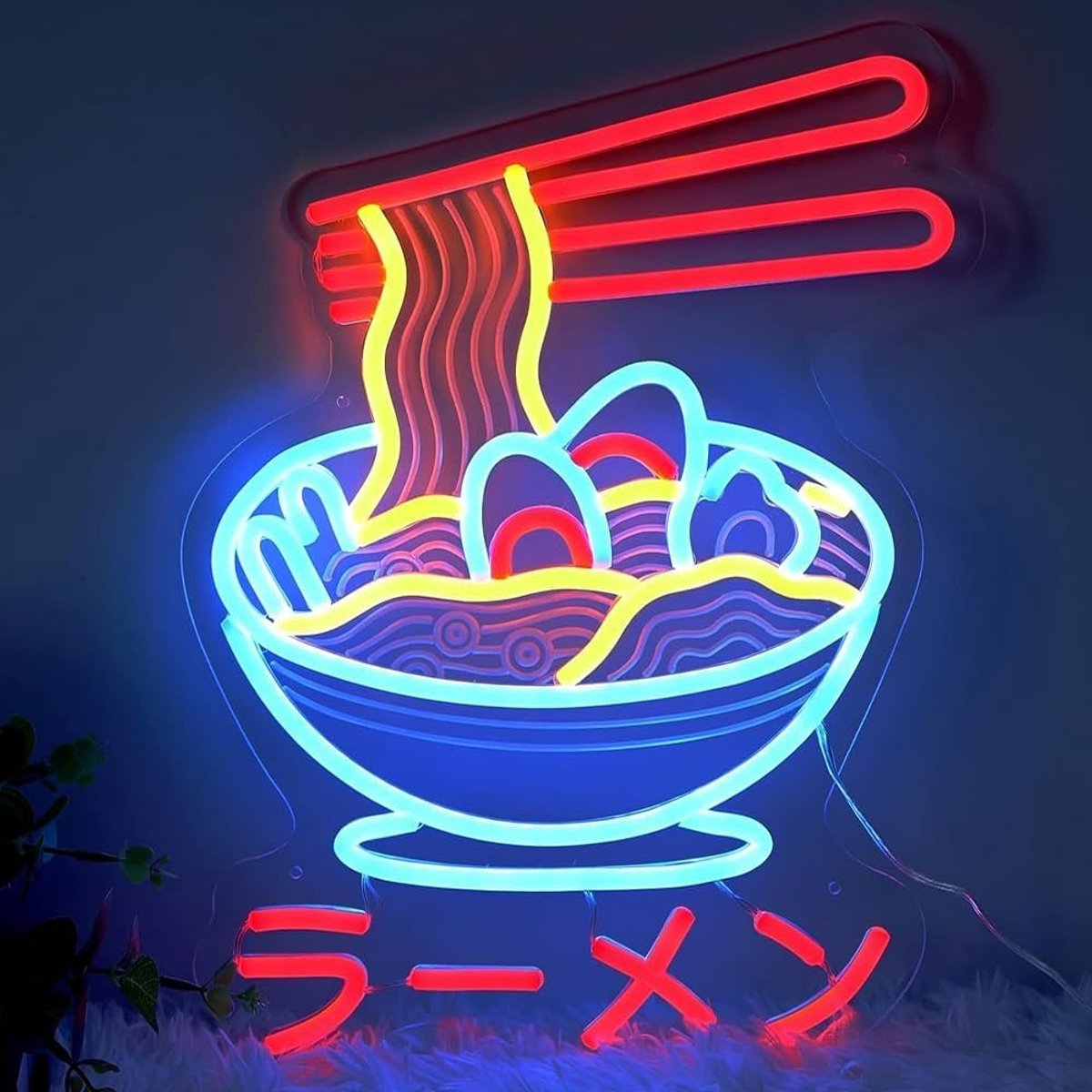 Kawaii Neon Verlichting voor Sushi Thema's - Muurdecoratie met USB Aansluiting en Dimbare Helderheid voor Feestjes en Avonden