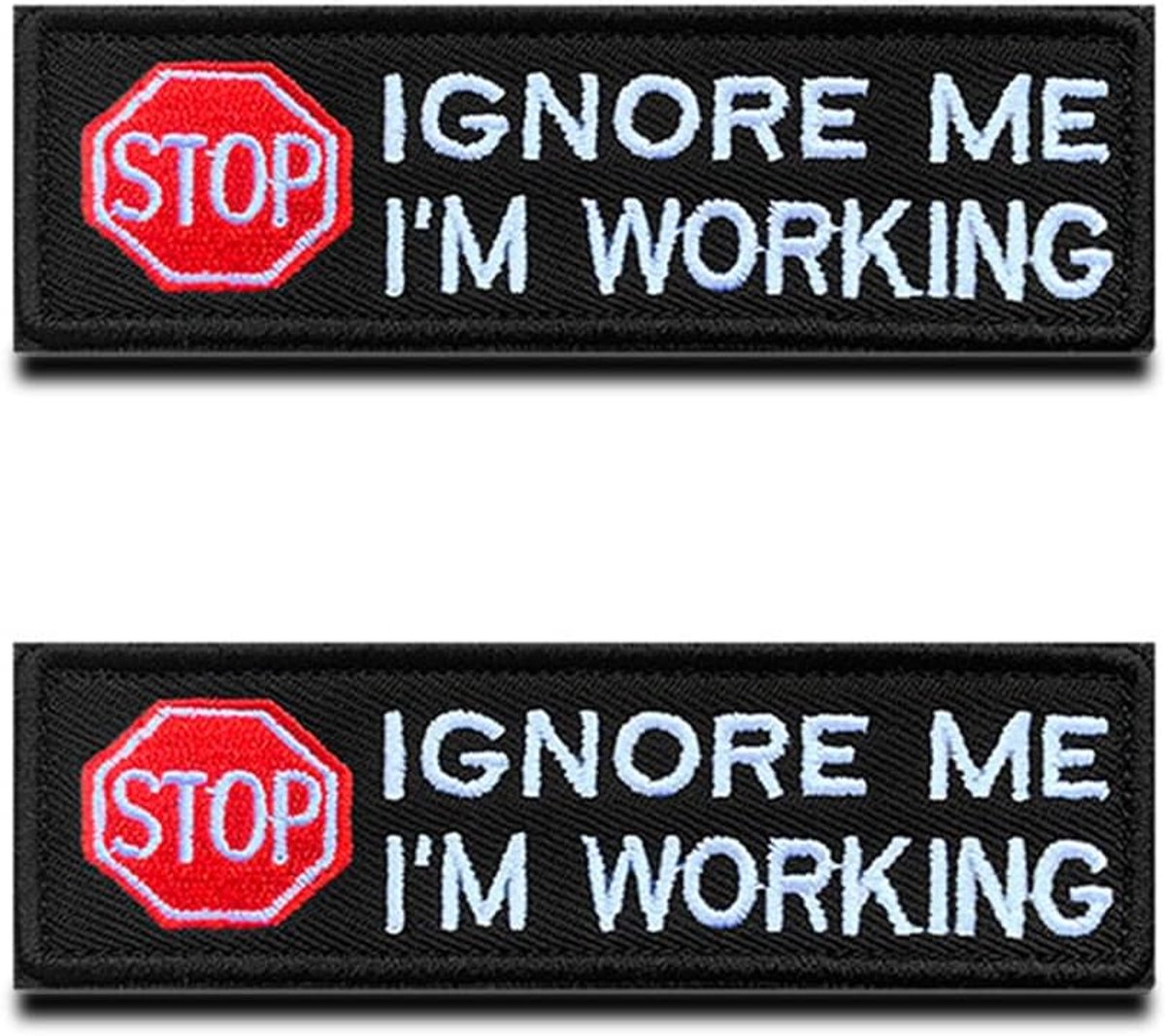 Hondenharnas met borduring - 10,2 x 3 cm - Velcro sluiting - Voor servicehonden - ShopVlot