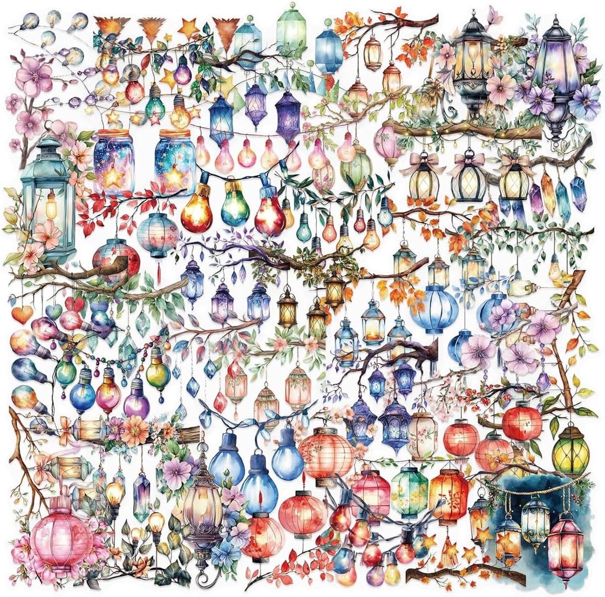 Scrapbook stickers 50 stuks - transparant - waterdicht - ideaal voor persoonlijke creaties - ShopVlot