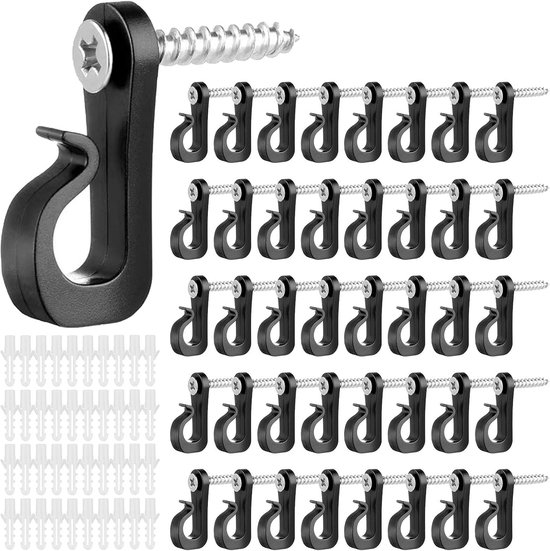40 Pcs Hooks Screw Indoor Lights,Christmas Light Hooks,Screws Wall Hooks,Outdoor Screw Hooks Plants,Hook Screw Garden - ShopVlot — afbeelding 5