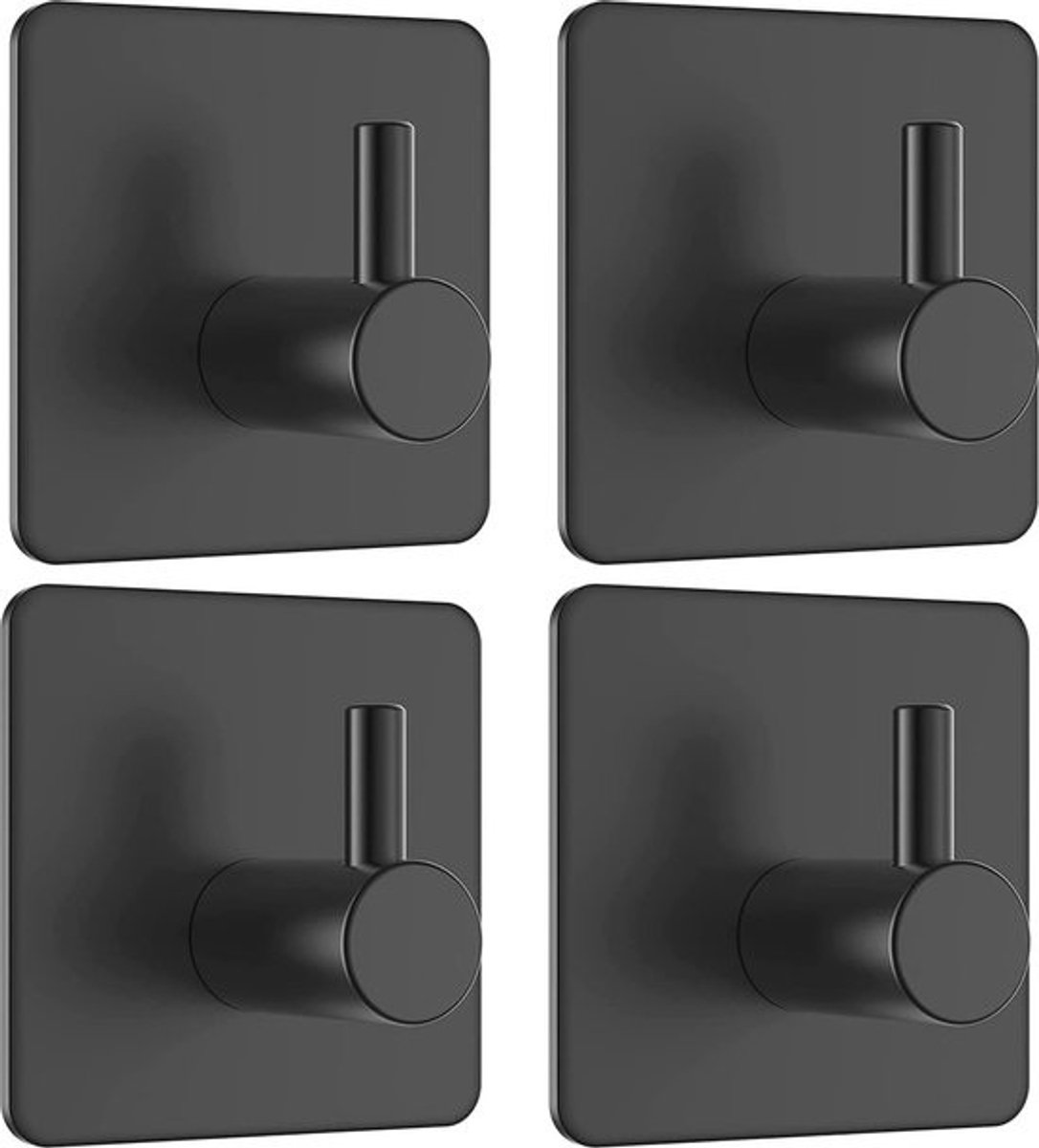 4 stuks - zelfklevende handdoekhaken - Zonder boren - roestvrij en duurzaam - voor badkamer, toilet, keuken en kantoor
