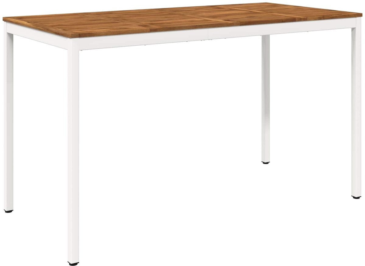 vidaXL Tuin - Bar - Tafel - NAARDEN - Natuurlijk - en - Wit - 180 - x - 88,5 - x - 105 - cm