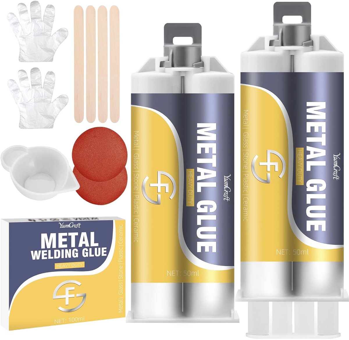 Metal Repair Glue, 100ml Liquid Metal Glue, Heavy Epoxy Hole Filling for Gluing, High Strength Epoxy Resin for Welding - ShopVlot