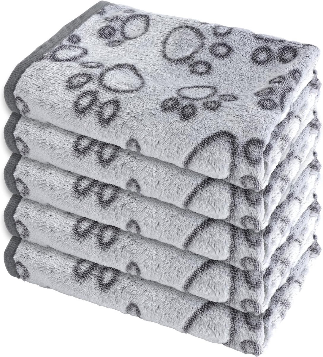 Cuddly dekentje voor honden en katten, zachte en wasbare huisdierdeken 40 x 60 cm, ideaal voor onderweg en op de bank, grijs en fluffy