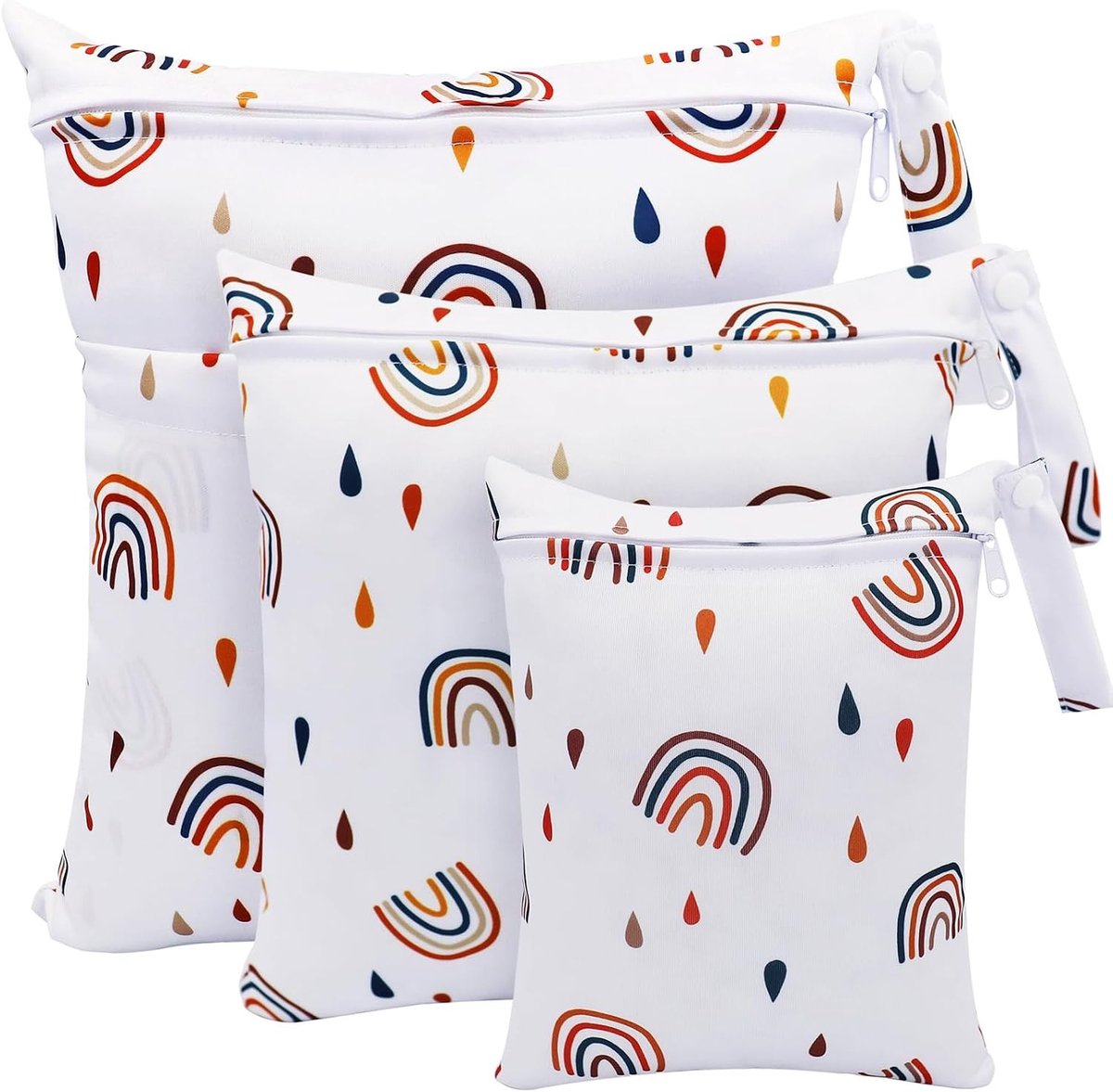 Praktische Luiertas met 3 Stuks Herbruikbare Wetbags en Organizer voor Babyspullen, Ideaal voor Kinderdagverblijf en Op Reis