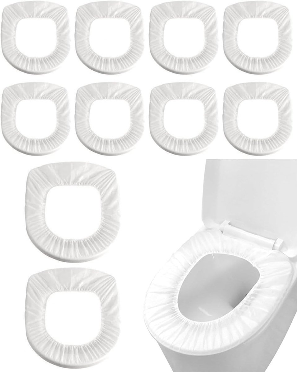 10 Stuks Wegwerp Toiletbril Covers voor Openbare Toiletten, Hygiënische Toiletbedekking, Reisaccessoires voor Comfort en Bescherming