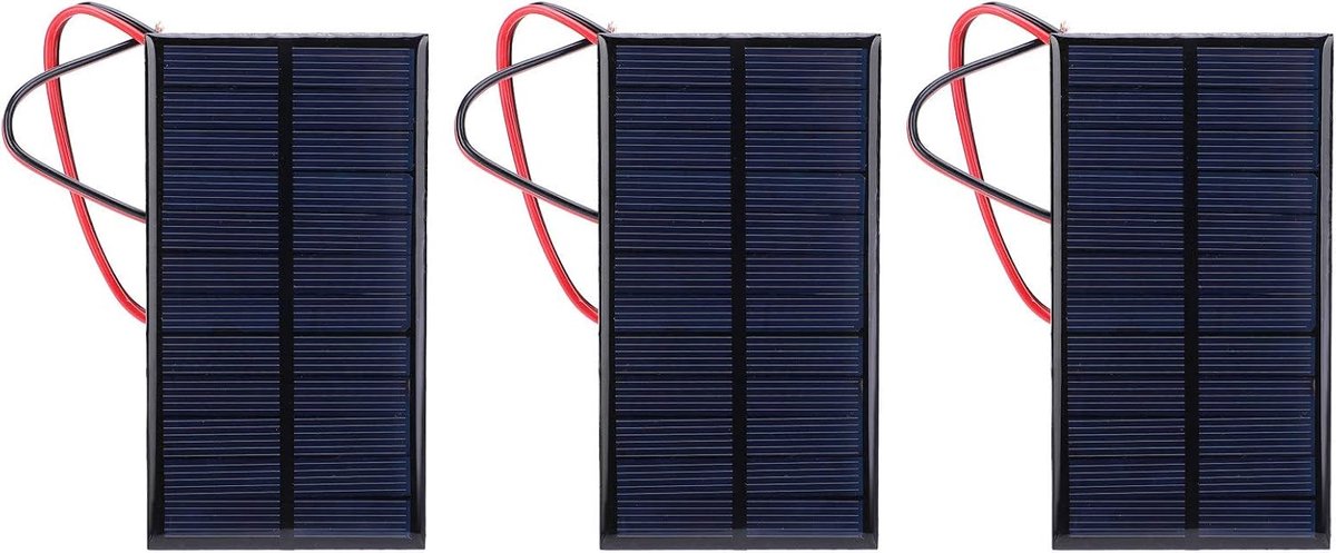 3pcs Mini Solar Panel 6V Polysilicon Solar Cell Module DIY Solar Power Kit with 30cm Cable for Experiments and - ShopVlot