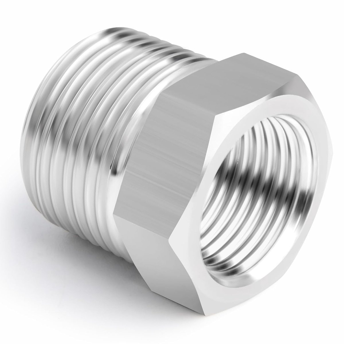 Dailygoods - Reducer Hex Bushing - Roestvrij staal - 2 stuks - Adapter Fitting - 1/2" naar 3/8" - Geschikt voor leidingen - Kwaliteit