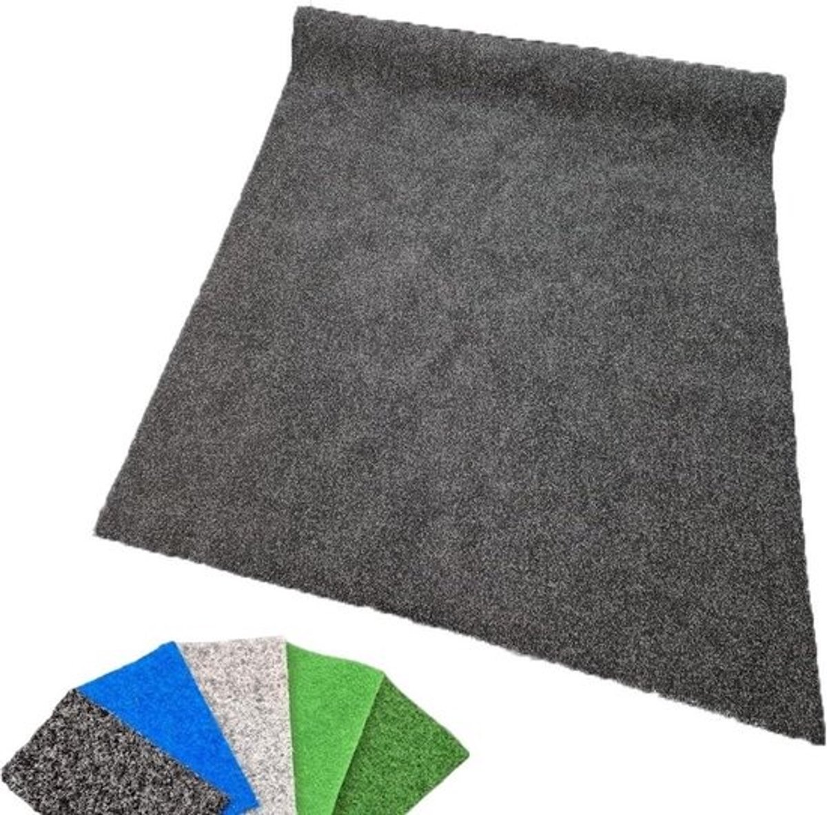Kunstgras voor buiten - Tapijtlook - Voor terrasdecoratie - UV-bestendig met drainagesysteem - 4 x 6 meter - Antraciet
