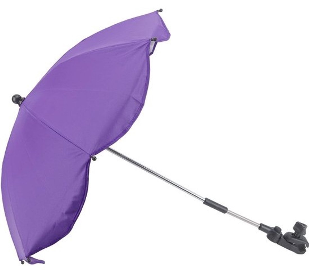 Verstelbare 14 inch parasol voor kinderwagens - Met klem - UV-bescherming - Paars