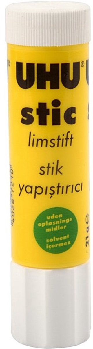 Lijmstok - Knutsel­lijm - Voor hobby en knutselen - Sneldrogend - Sterk - 21 gram - Wit