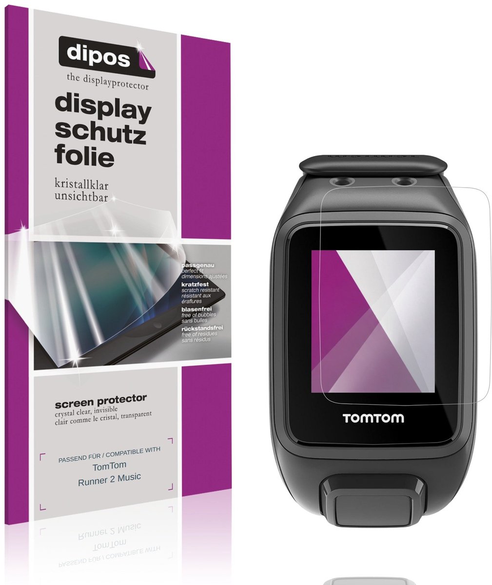 dipos – 6x Beschermfolie geschikt voor TomTom Runner 2 Music | Krasbestendige & heldere Screenprotector Ultra-Thin