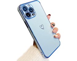 ZTOFERA Compatible with iPhone 15 Pro Case, Soft Silicone Mobile Phone Case, Heart Pattern Protective Cover, Gold - ShopVlot