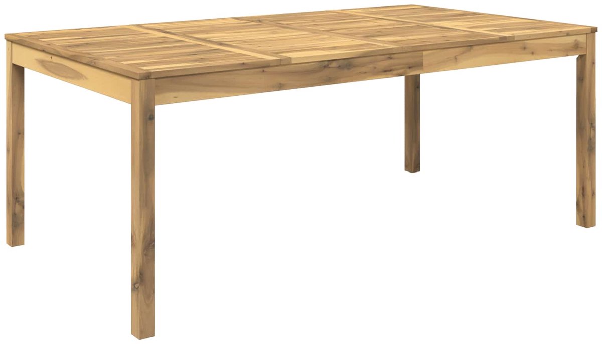 vidaXL Tuin - Eettafel - LAREN - Witgewassen - 196 - x - 100,5 - x - 75 - cm