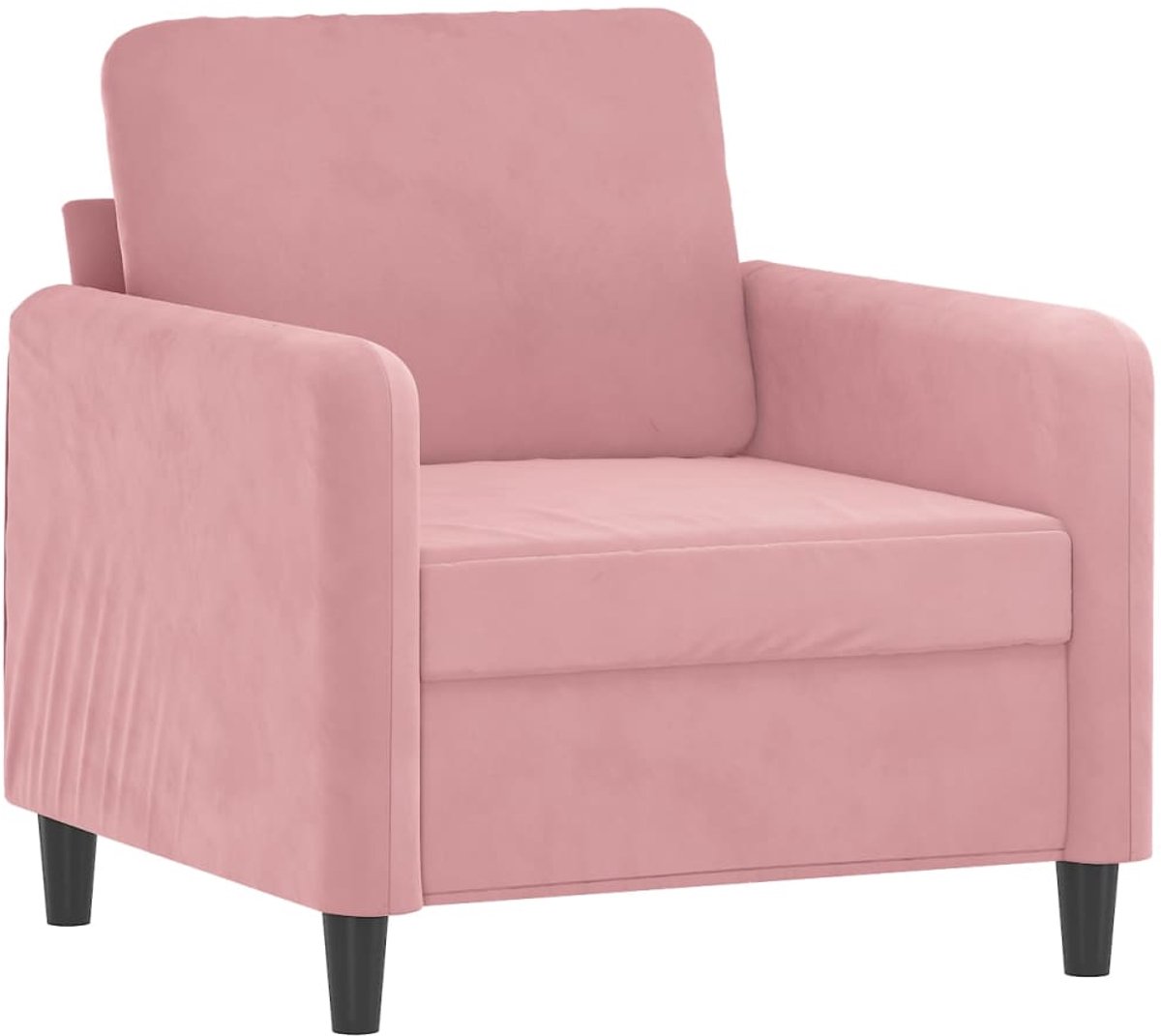 vidaXL Fauteuil - 60 - cm - fluweel - roze
