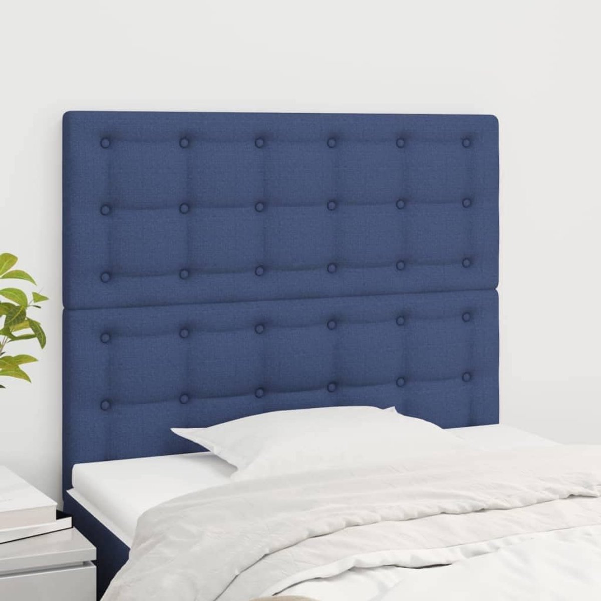Hoofdsteunen 2 stuks blauw 90 x 5 x 78/88 cm stof hoofdeinde voor slaapkamer slaapkamer meubels hotels