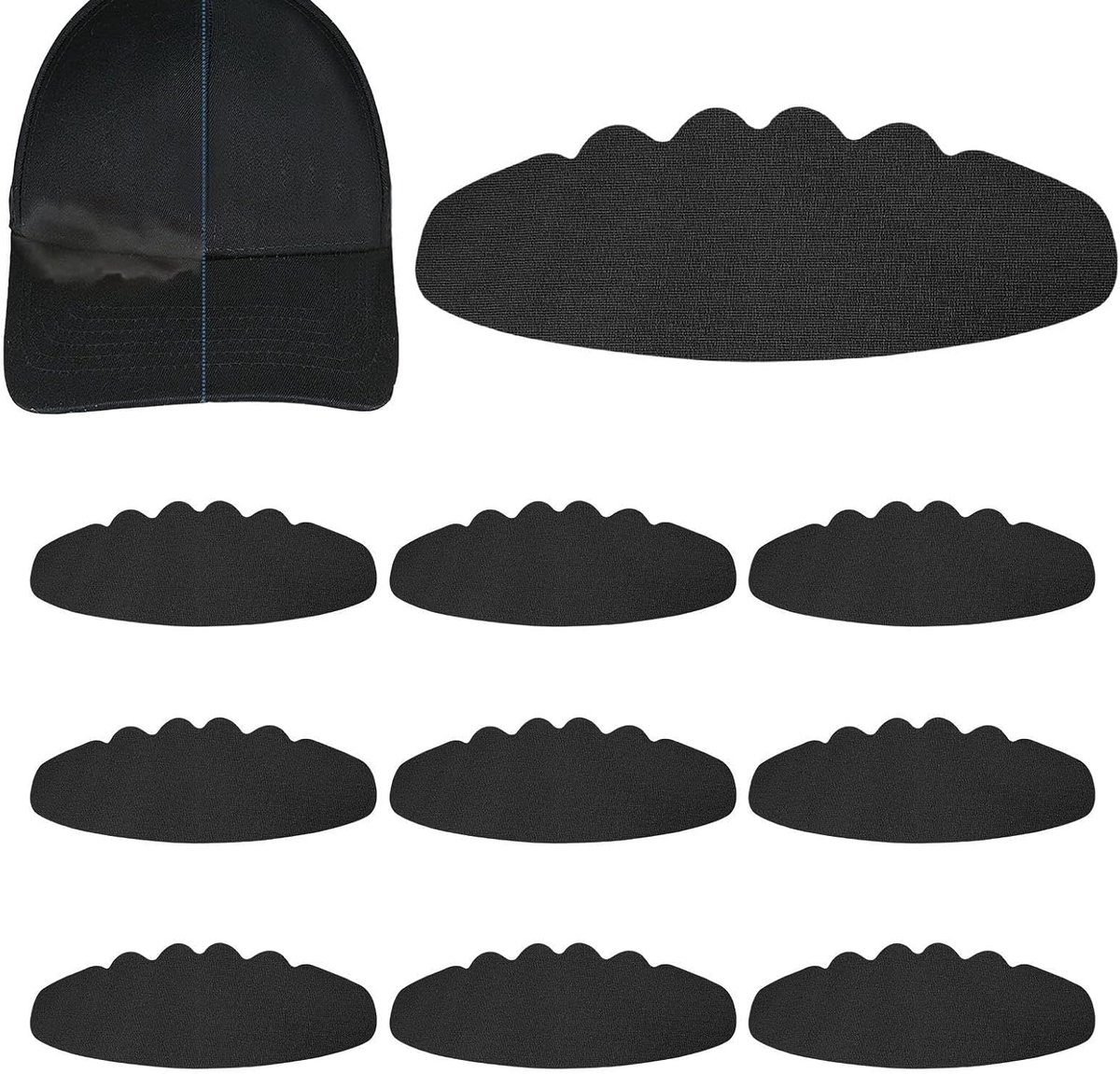 Zweetbescherming 10 Stuks Zelfklevend Groot Formaat | Zweetprotector Voor Helm In De Zomer voor Weer Reizen Picknick Vakantie Wandelen Woon-Werkverkeer Kamperen