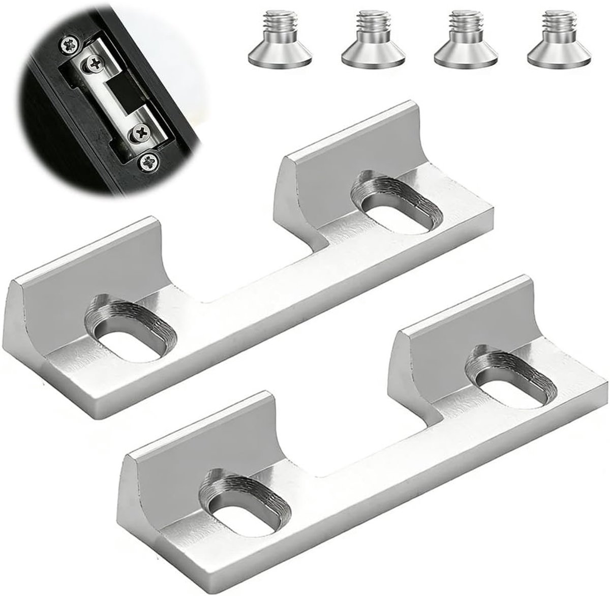 Vervangstuk type 115 voor pickguards, 46 x 1.5 x 9 mm, verstelbare pickguards, reserveonderdeel, 32 mm schroefgaatjes, schroefstuk voor standaard sluitplaat, accessoires voor gitaarversterkers