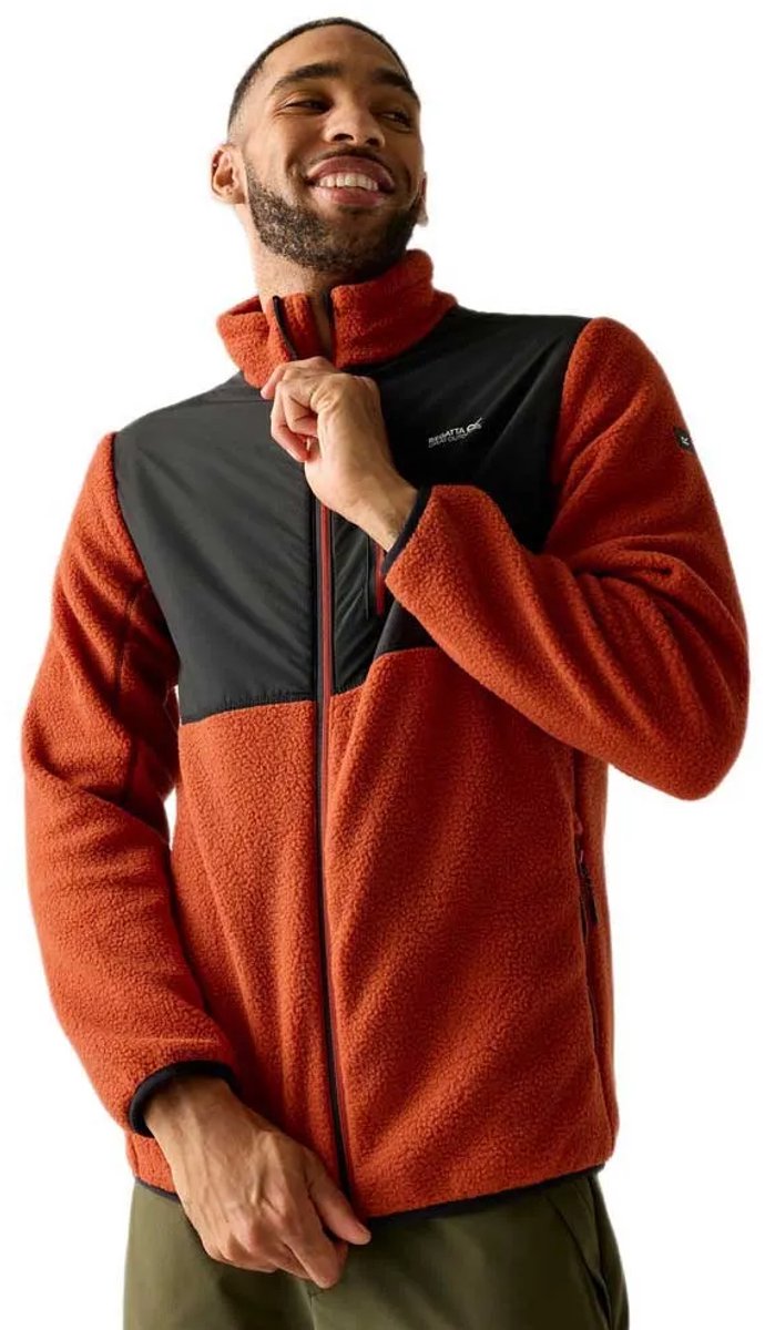 Regatta Morran W/r Fleece Met Volledige Rits Man Zwart
