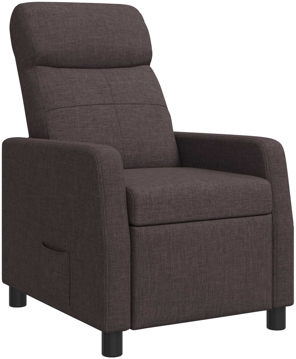 vidaXL Recliner - Donkerbruin - Stof