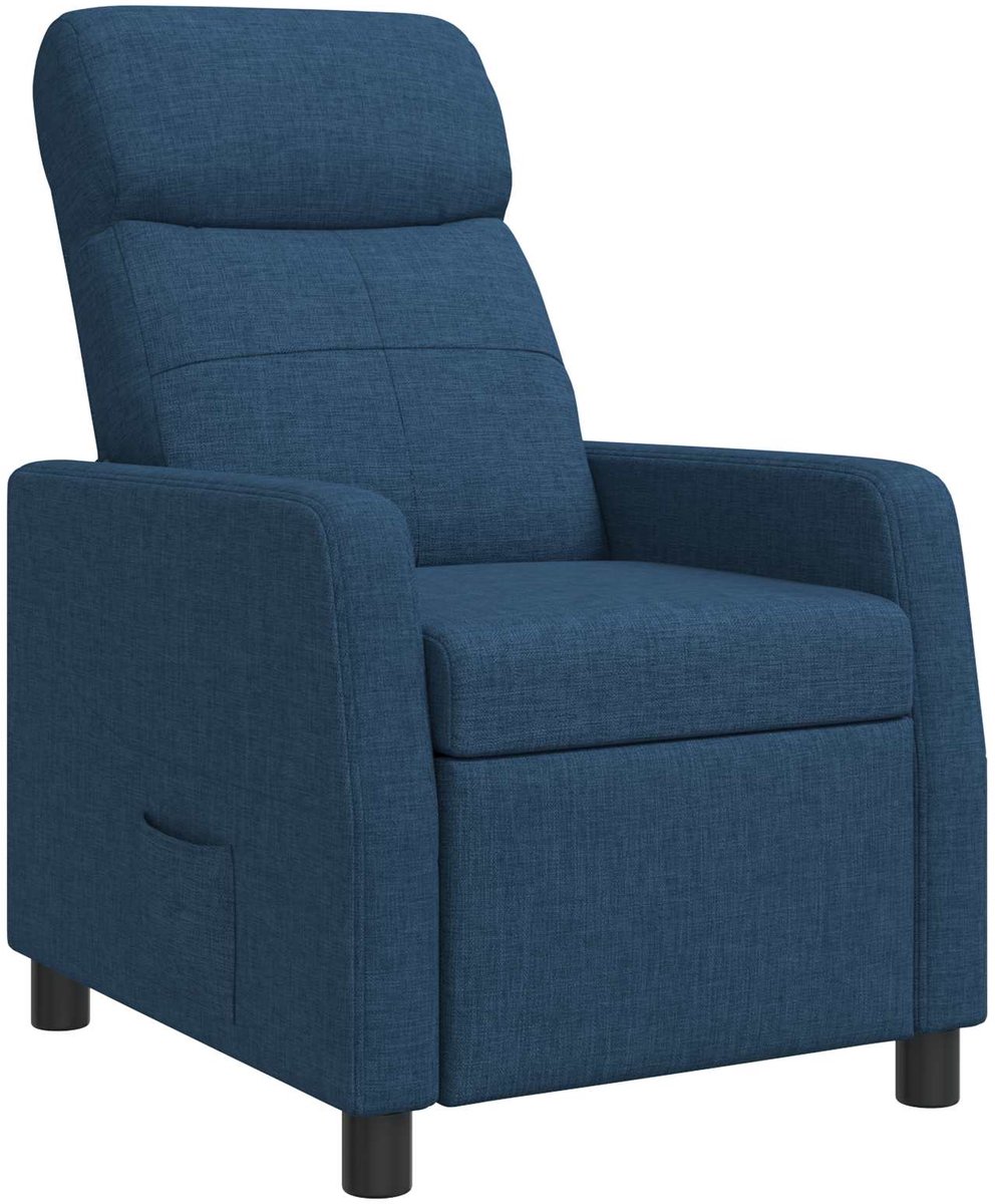 vidaXL Recliner - Blauw - Stof
