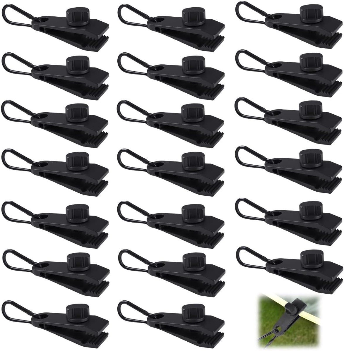 20 Pieces Tarp Clip Clamps, 80x26mm Plastic Linoleum Tarp Clamps - ShopVlot