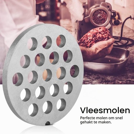 Kwalitatieve Vleesmolen Schijf met 8mm Opening - Ideaal voor Mincen, Malen en Hakken van Vlees — afbeelding 5