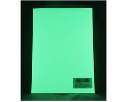 Lumentics lichtgevende film glanzend A4 geel groen - lichtgevende UV-sticker in het donker zelfklevende folie voor ambachten als decoratie en stickers