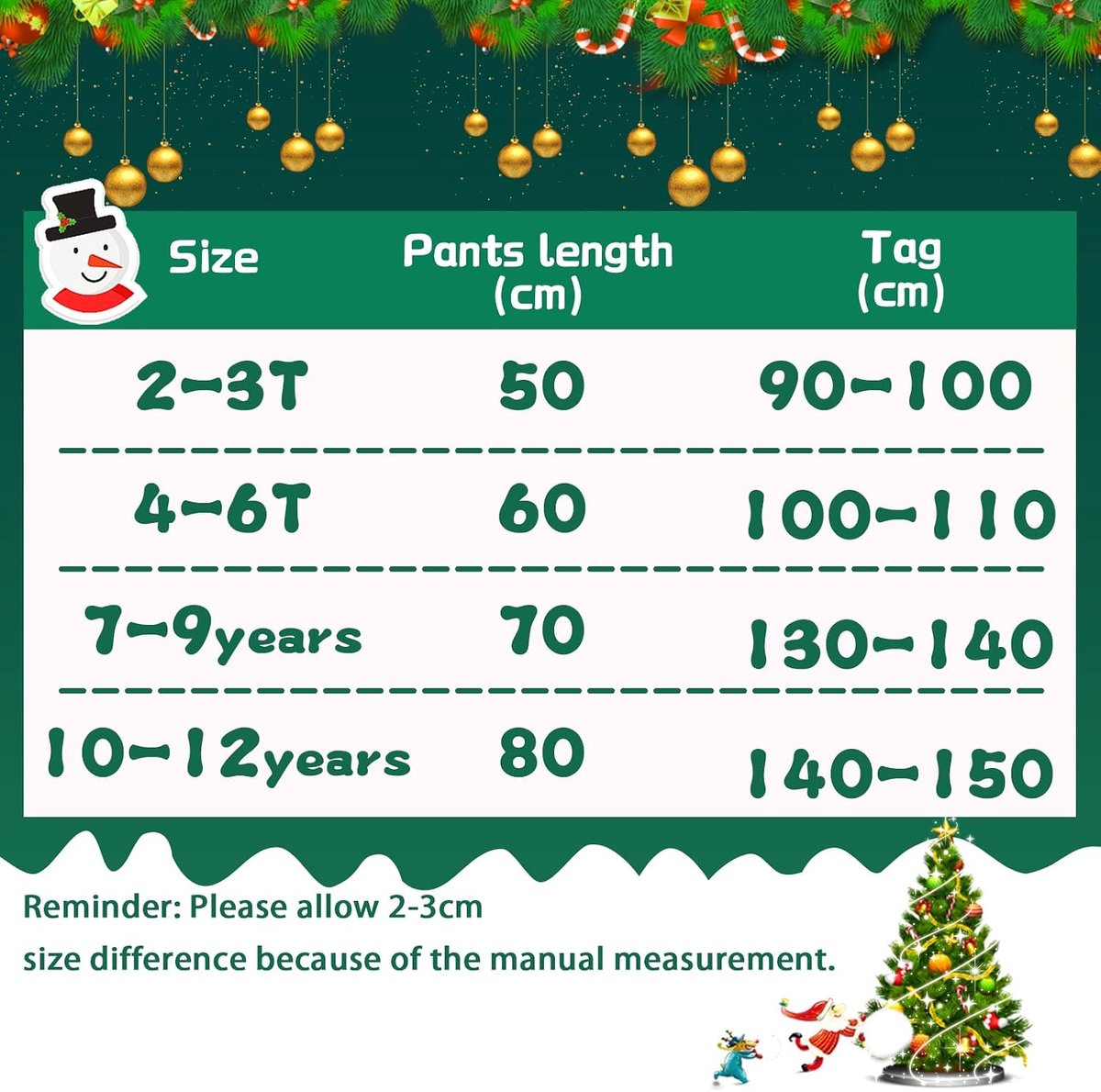 2 stuks kerstmaillot voor baby's, panty voor meisjes met bedrukt patroon, kerstelementen, leggings, kousen, katoenen panty voor pasgeborenen, peuters, rood, 2 - 12 jaar
