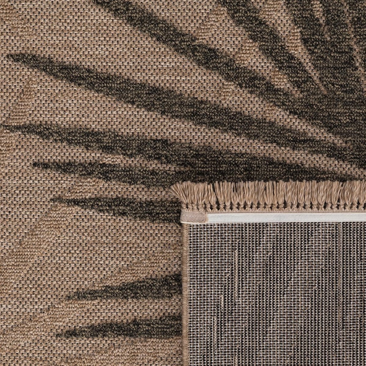 Home Buiten Vloerkleed Tapijt Voor Binnen En Buiten Balkon Terras Keuken Tapijt Boho Patroon Bloemen Geometrisch, Maat:80x150 cm, Kleur:Beige 2