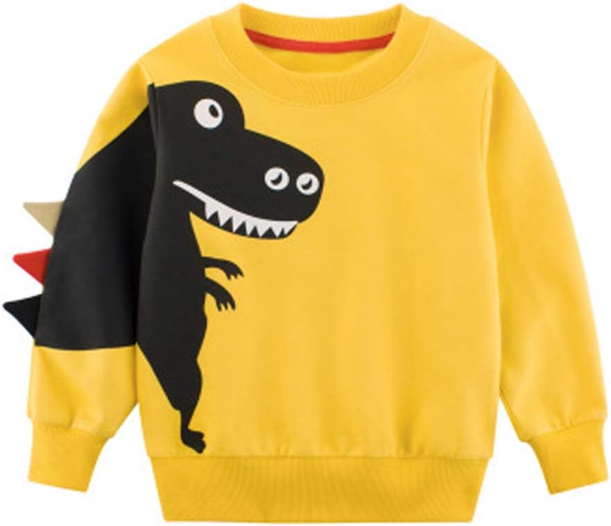 Sweatshirts Trui Jumper Katoen T-Rex Lange Mouw Tops Peuters T-Shirt